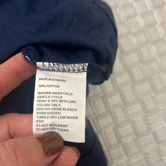 Studio II Navy Blue Tie Front Short Sleeve Tee Women’s 1X - Picture 6 of 7